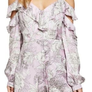 Bardot Nordstrom Purple Floral Romper S